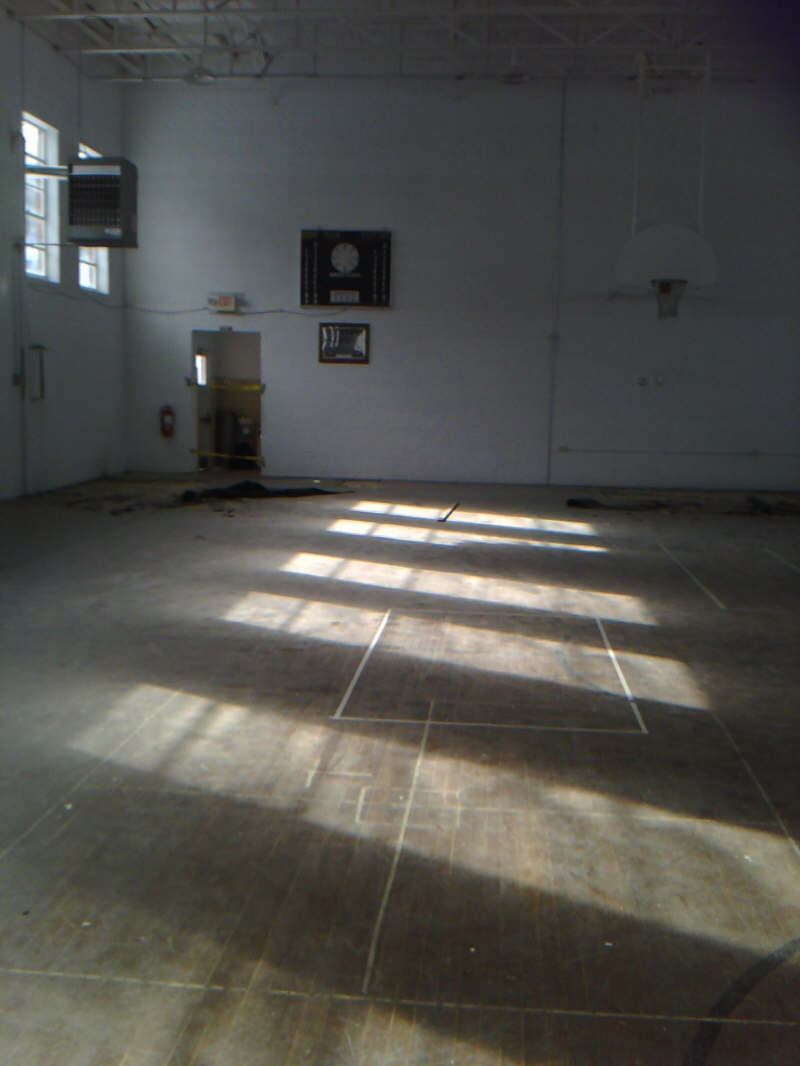 Gym floor before